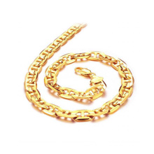 Коренастый Золотая цепь ожерелье,медь покрытие 18k золотое ожерелье для продажи